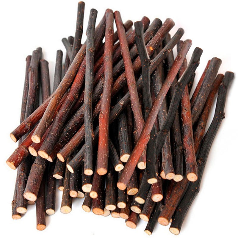 SunGrow Apple Sticks, Wood Chew Sticks for Rabbits, Chinchillas, Bunny, Hamster, Squirrel, Guinea Pigs, Small Animals Molar Pet Chew Toys Treat for Teeth Grinding 200g (7 oz) - Image 1
